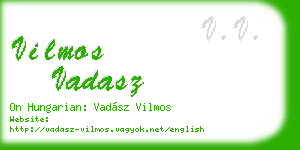 vilmos vadasz business card